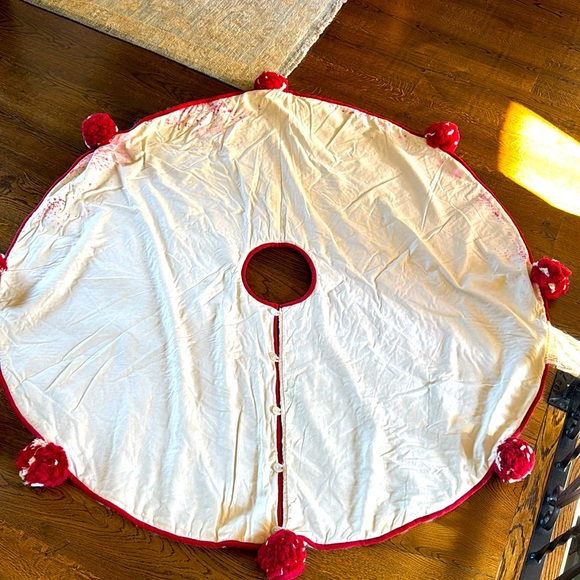 Anthropologie Wilma Tree Skirt - Cream/Raspberry - Picture 8 of 8